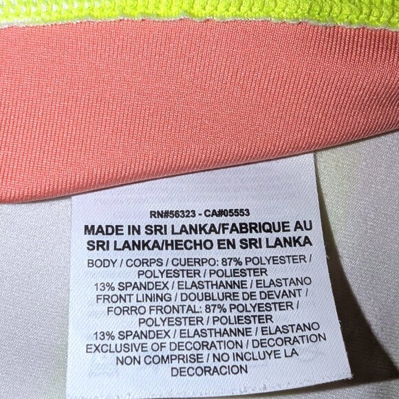 Nike | Dri-Fit Tennis Tank Top in Neon Yellow & White Stripes | Size Medium - Picture 7 of 10